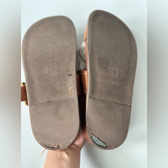 Schutz Enola Sporty Leather Sandals new wood size 9B - Picture 12 of 13